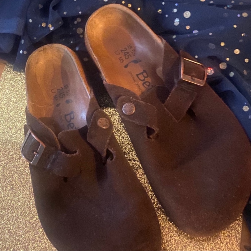 BIRKENSTOCK Betula BRWN SUEDE CLOG Sandals 💚ED